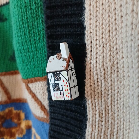 Vintage 90's Eagle's Eye Home Sweet Home Realtor Sweater Vest Women's 3X - Picture 7 of 8